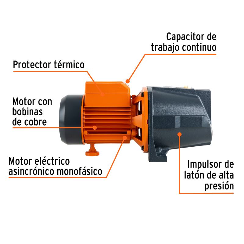 Bomba Eléctrica para Agua Tipo Jet 1/2 Hp Trupe... image number null