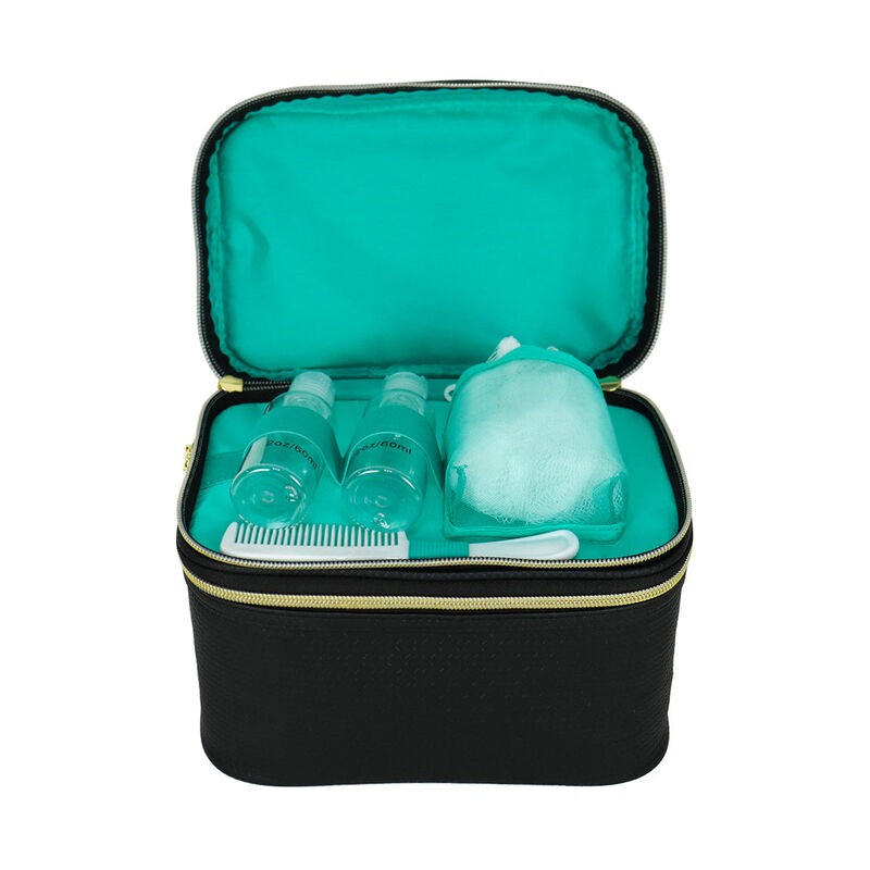 Cosmetiquera con 5 Pzas Negra image number null