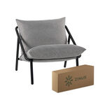 Zinus | Silla De Metal Zinus Ada Con Cojines De Memory Foam Color Gris Claro