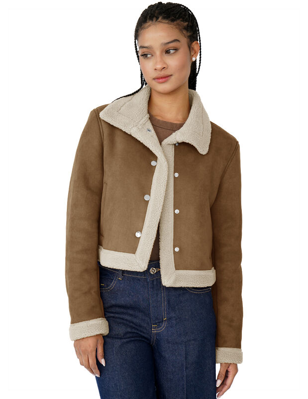 Chamarra Mujer Invierno Cuello Interior Aborreg... image number null