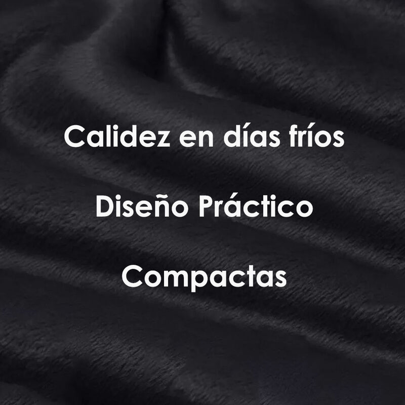 Juego de S&aacute;banas Polar King Size Negro T&eacute;rmicas... image number null