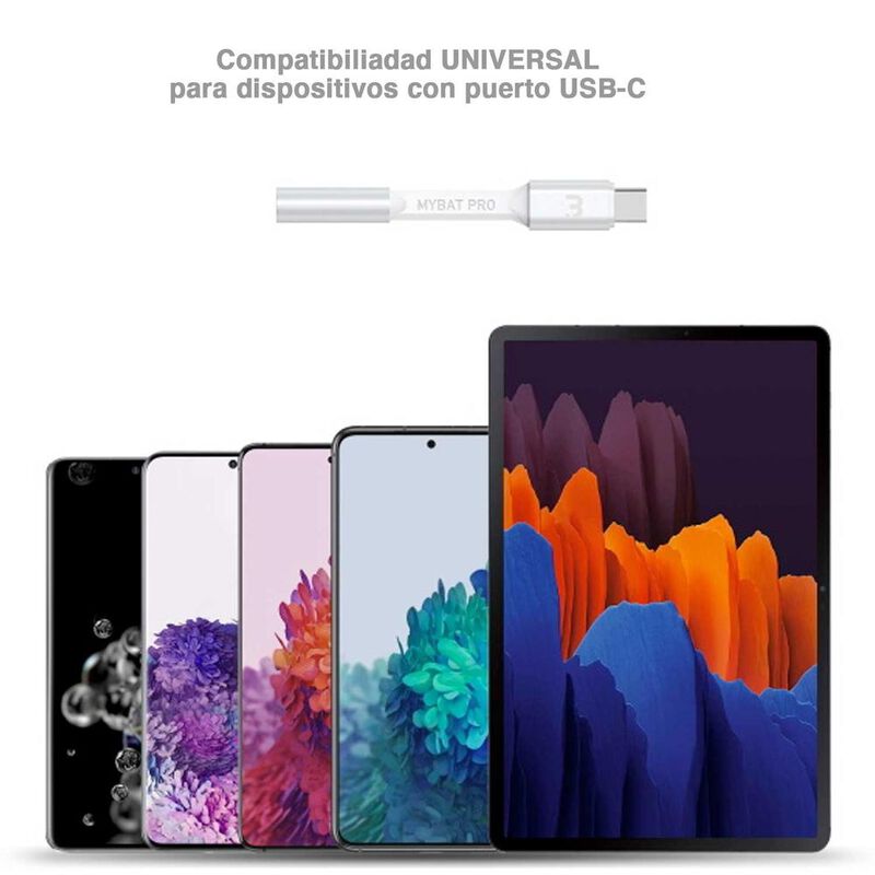Cable MYBAT adaptador de USB C a Audio Jack 3.5... image number null