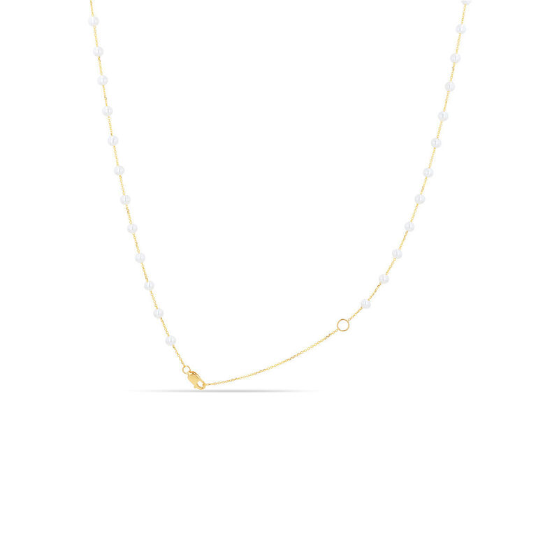 Collar Oro Amarillo 14k Con Perlas Blancas &middot; 45... image number null