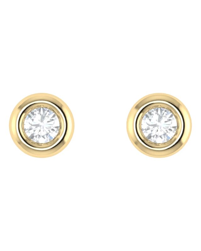 Broqueles De Oro Blanco 14k Con 6pts De Diamant... image number null