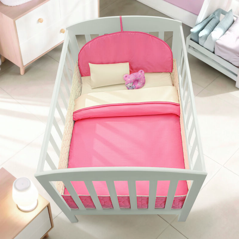 Edred&oacute;n Ligero Deep Rose Cama Cuna Corral | Bab... image number null