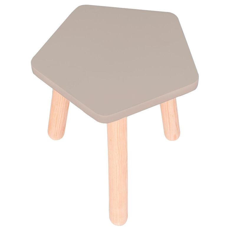 Banquito de Madera para Ni&ntilde;os- Pentagono - Gris... image number null