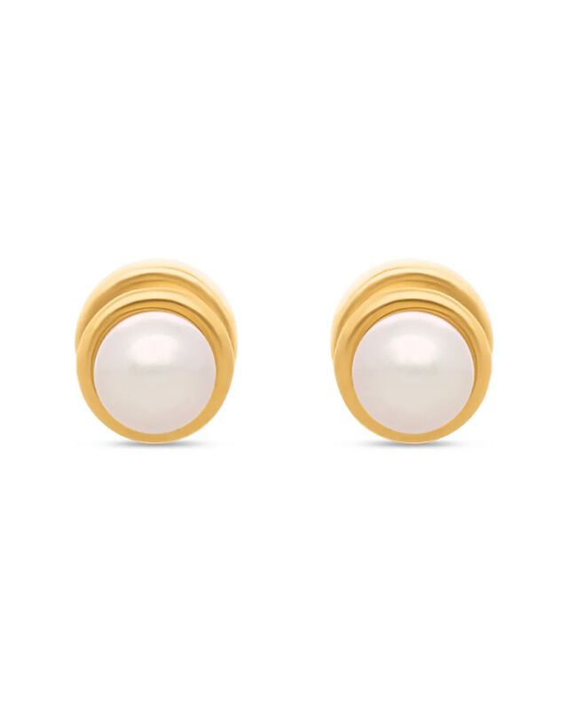 Broqueles En Oro Amarillo 14k Con Perlas (3 Mm ... image number null