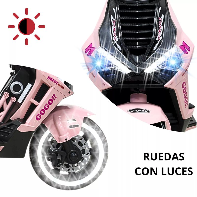 Motocicleta El&eacute;ctrica Montable Para Ni&ntilde;os Luces... image number null