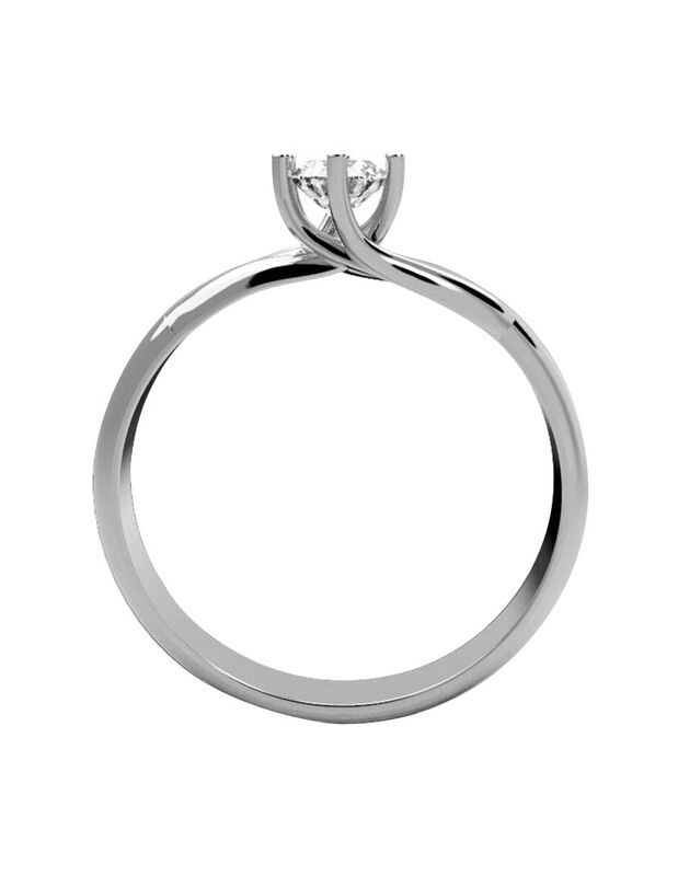 Anillo de Compromiso en Oro de 10K con Circonia... image number null