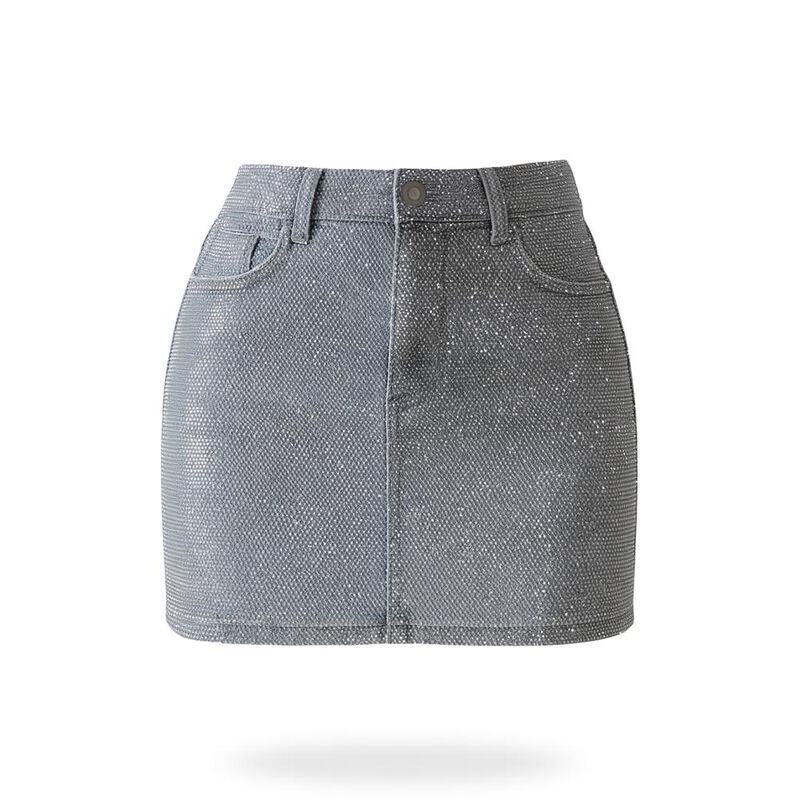 Falda mezclilla de brillos image number null