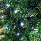 Serie Luces LED Blanca 60 Led, Luz Blanca Cable Verde 8 Funciones 350 cm