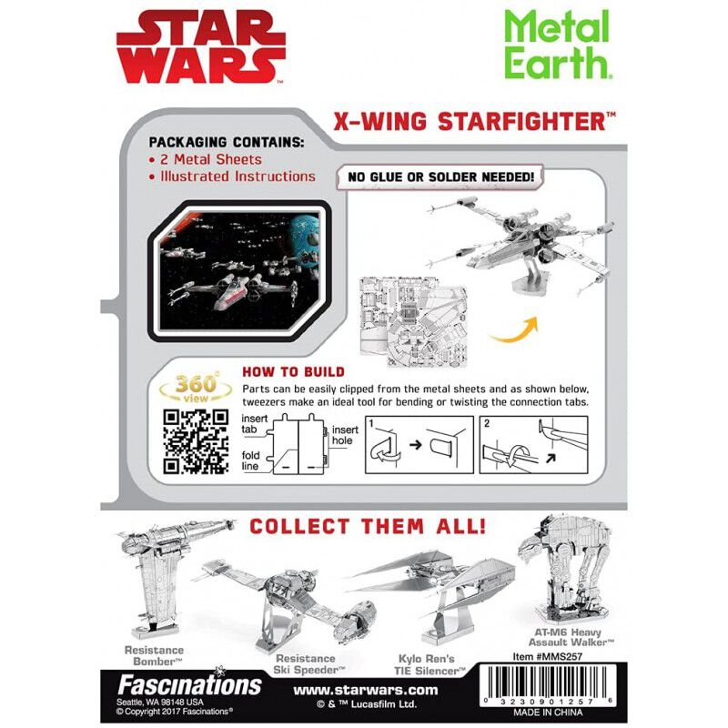 Maqueta Caza X-Wing Star Wars de Metal 3D image number null