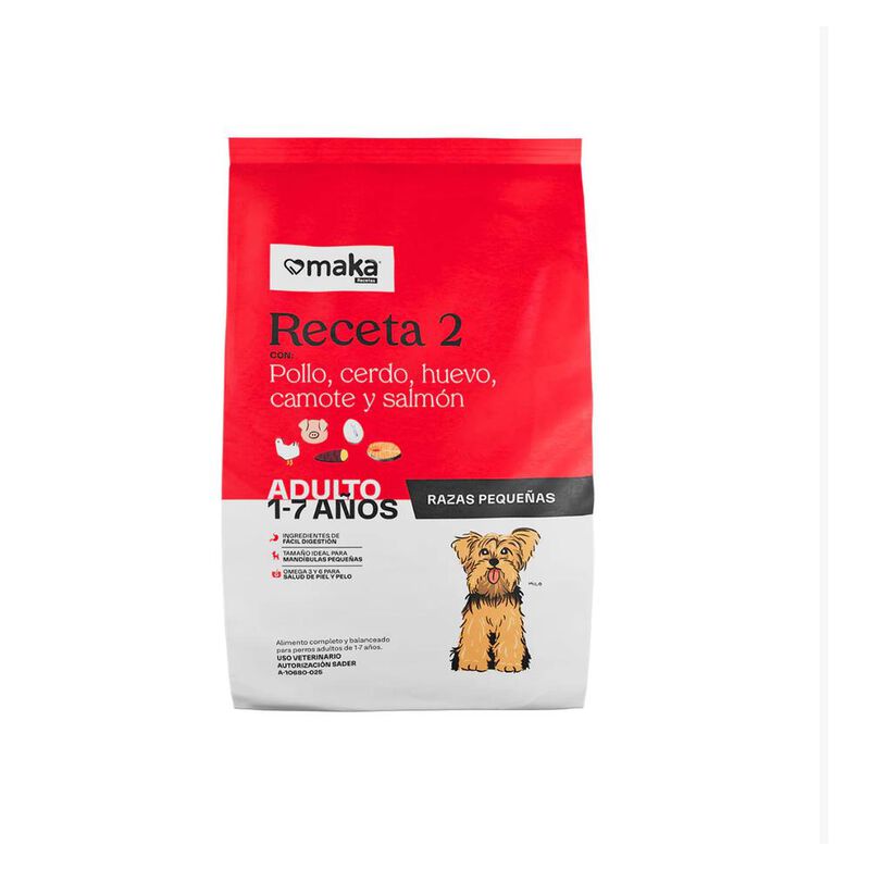 Maka Receta 2 Adulto Raza Peque&ntilde;a 4 kg,Original... image number null