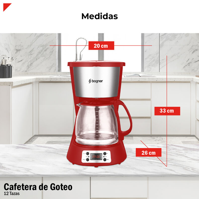 Bogner Cafetera Digital De Goteo Capacidad 12 T... image number null