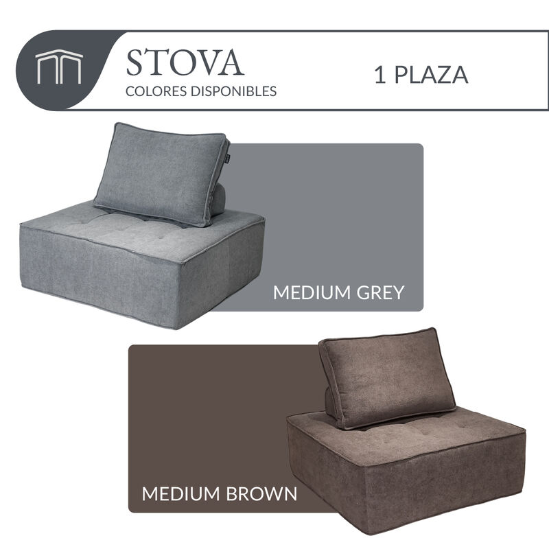 Sill&oacute;n Espuma Alta densidad STOVA Medium Grey 1... image number null
