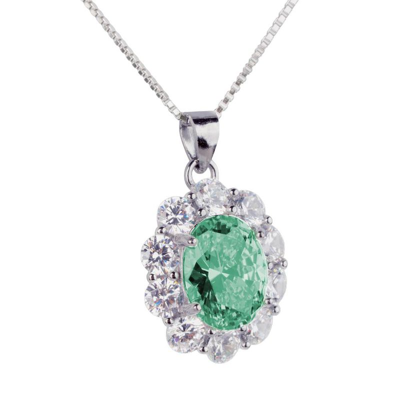 Collar Amia Luckyly Plata .925 Con Zirconia C&uacute;b... image number null