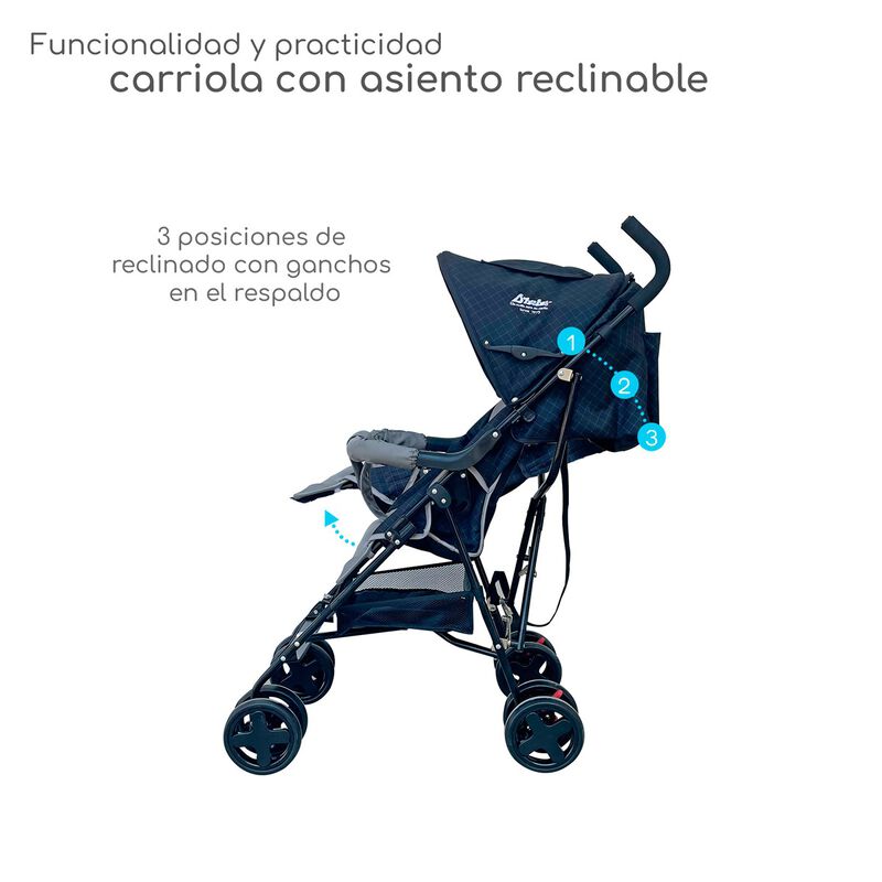Carriola Plegable con Reclinado y Toldo Carri D... image number null