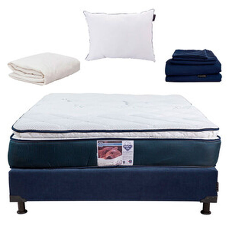 Colch&oacute;n Queen Size Spring Air M&oacute;naco+S&aacute;banas Di... image number null