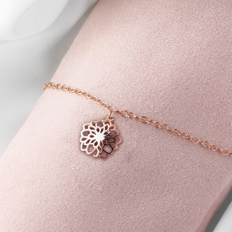 Pulsera cadena Dalia de plata con ba&ntilde;o de oro r... image number null