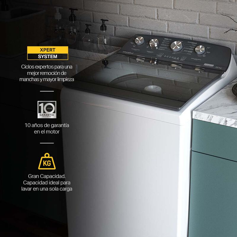 Lavadora Whirlpool Carga Superior 20kg Xpert Bl... image number null