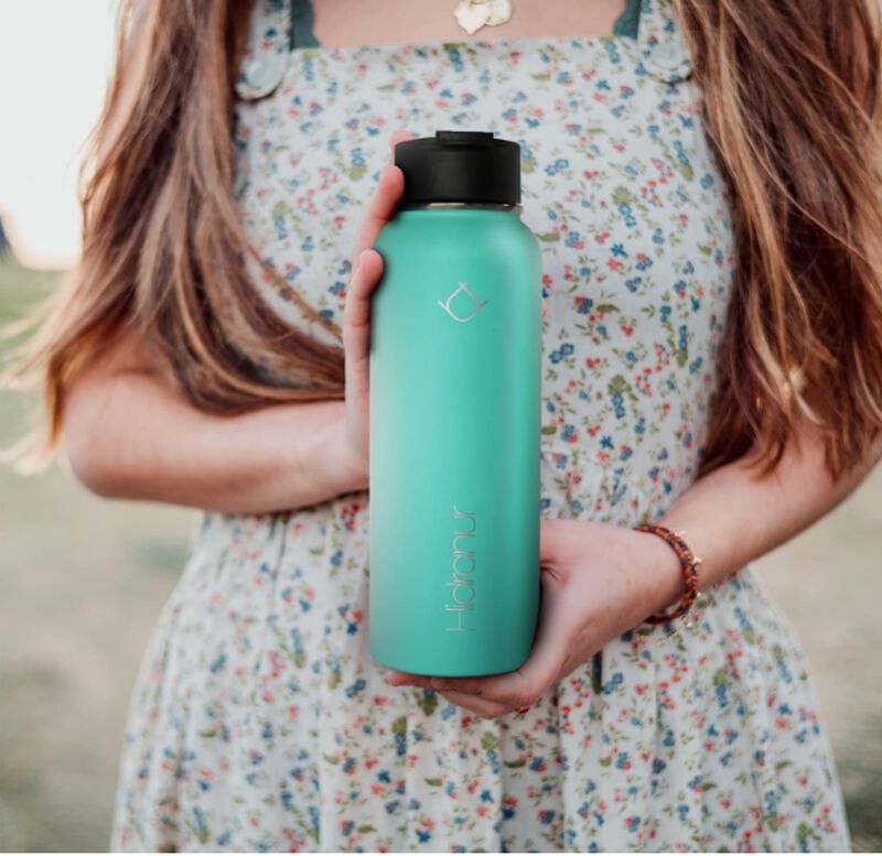 Termo de Acero Inoxidable con 3 tapas 32 Oz Tur... image number null