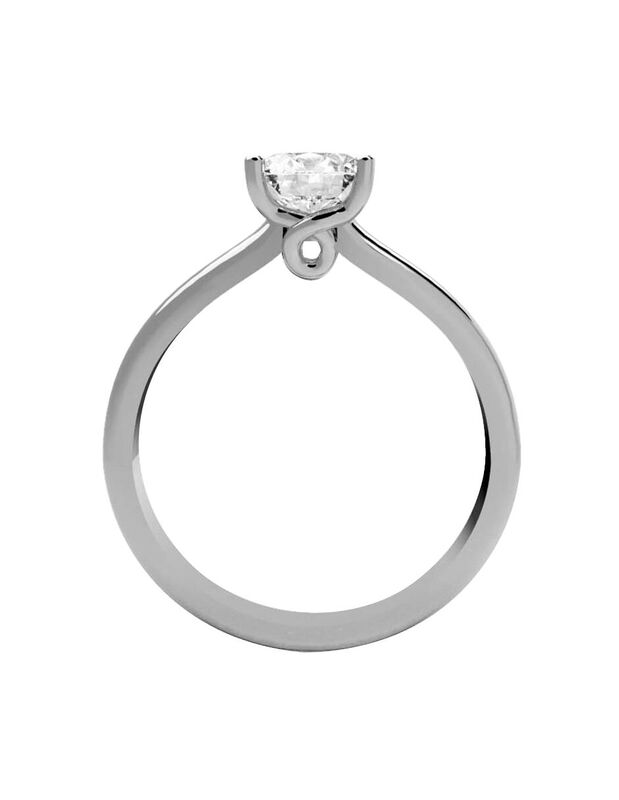 Anillo de Compromiso en Oro de 10K con Circonia... image number null