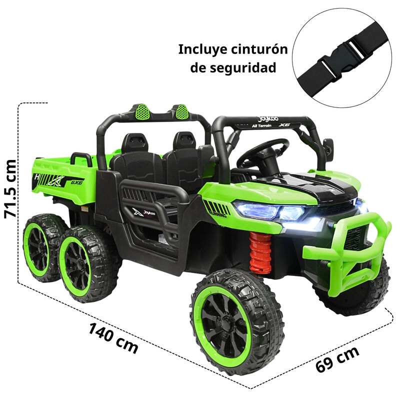 Montable El&eacute;ctrico para Ni&ntilde;os Tractor 6x6 Caja ... image number null