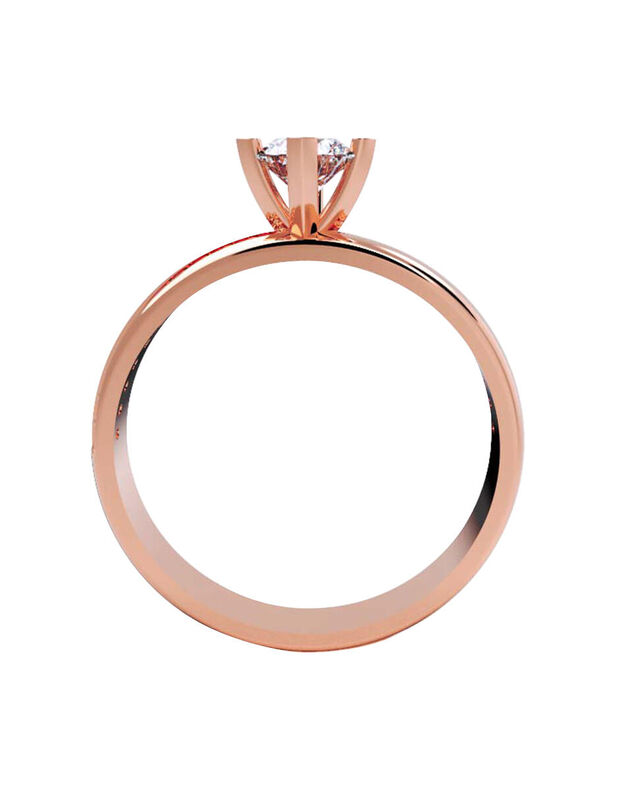 Anillo de Compromiso de 14K con Diamante de Lab... image number null