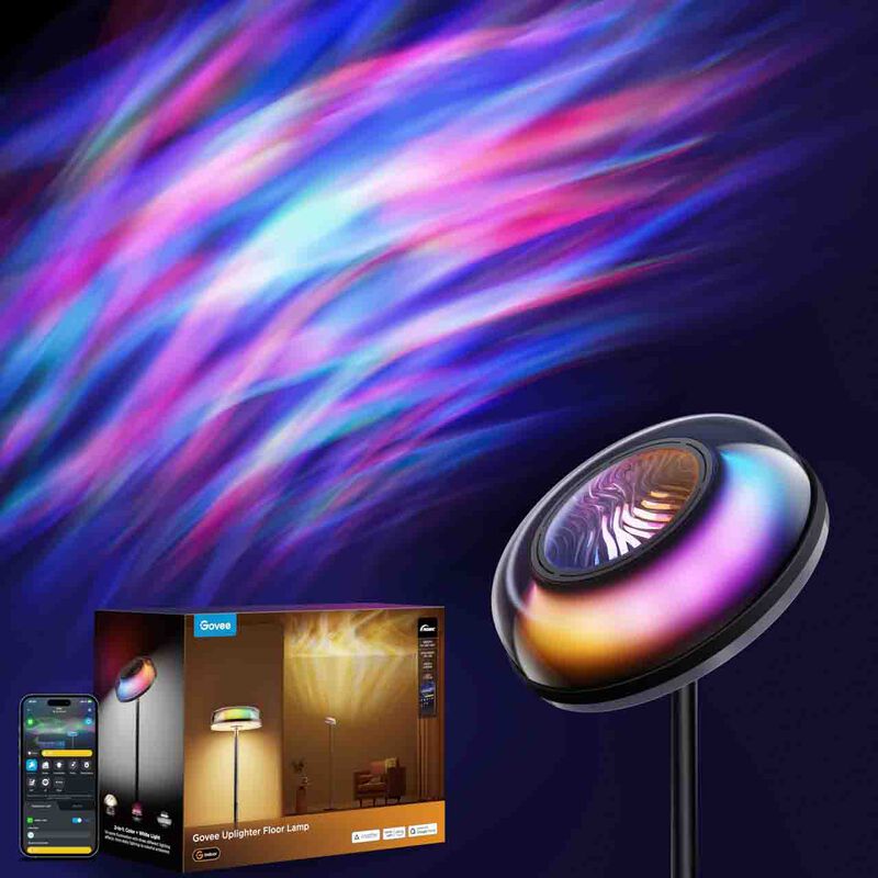L&aacute;mpara De Pie Govee Uplighter Rgbic Ripple Pro... image number null