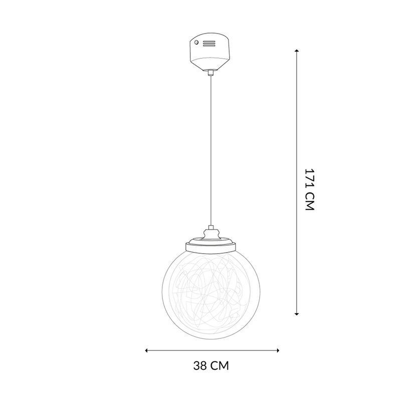 L&aacute;mpara Colgante Prismatic Ambar Mil Luces image number null