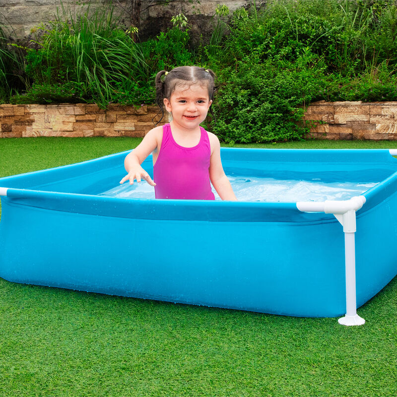 Alberca R&iacute;gida con Estructura Cuadrada 1.22m X ... image number null