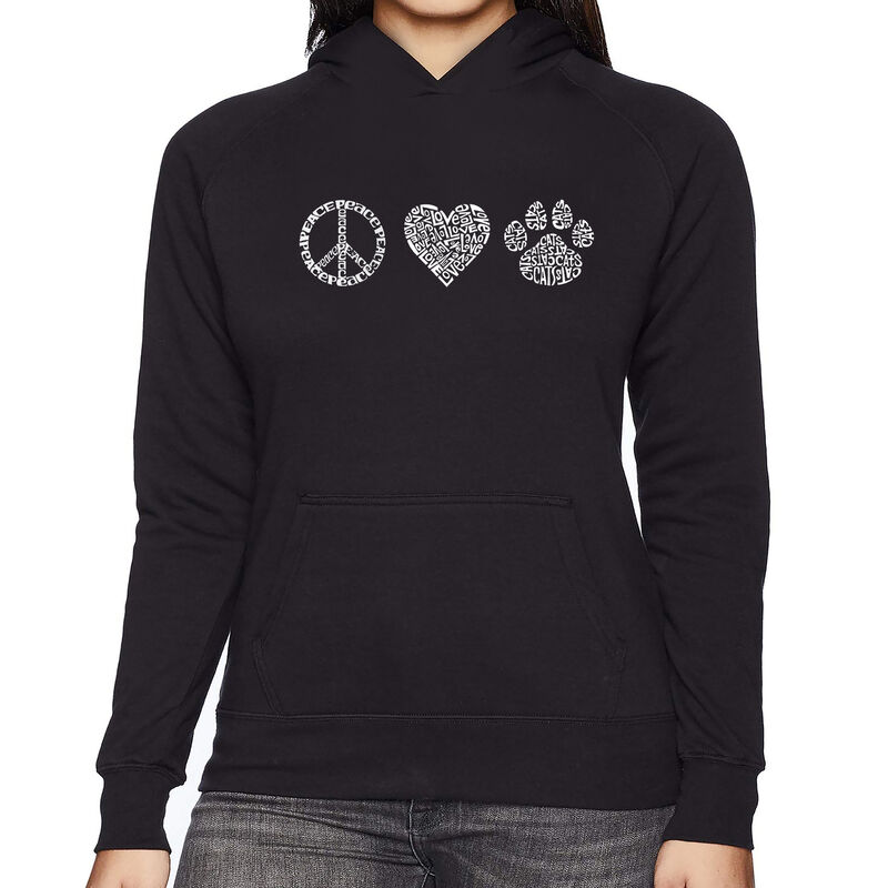 Sudadera Con Capucha Word Art Para Mujer - Paz ... image number null