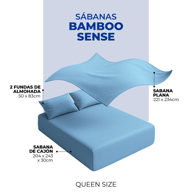 Juego De S&aacute;banas Queen Size Spring Air Bamboo S... image number null