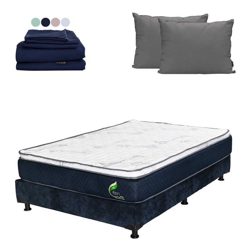 Colch&oacute;n Matrimonial Eon + Box + Almohada 2pack ... image number null