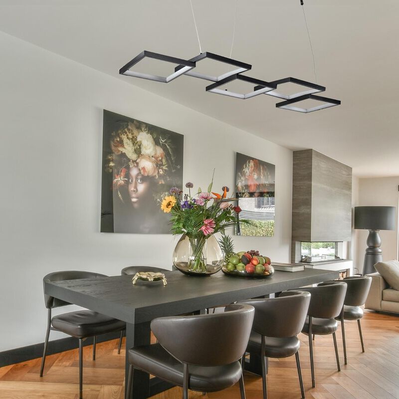 Candil Suspendido De Led 5 Cuadros image number null