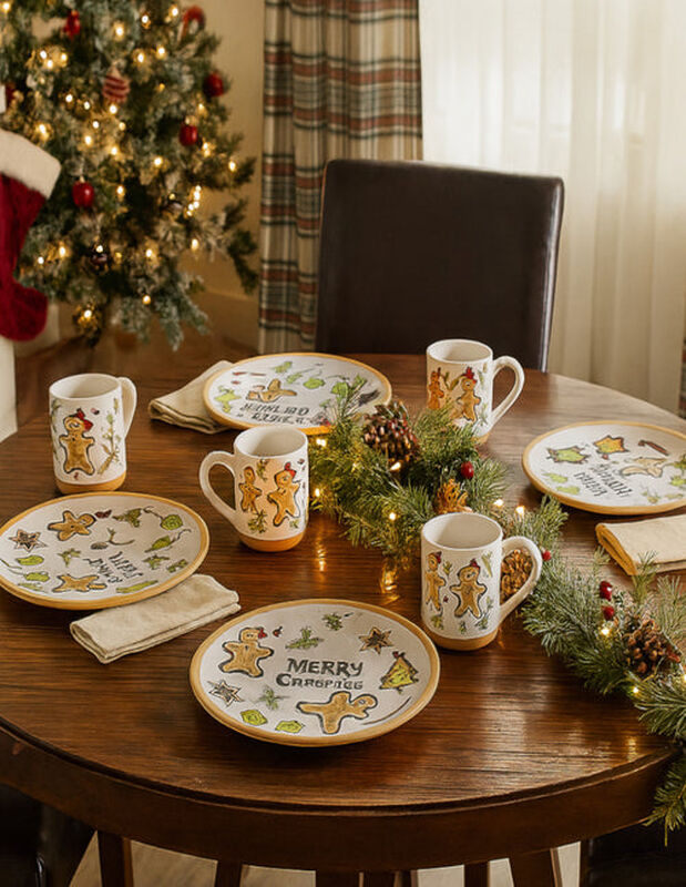Vajilla Merry Christmas Ideen 8 Piezas para 4 P... image number null