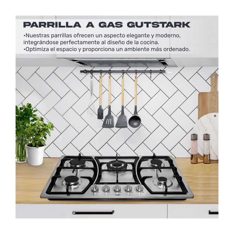 Parrilla Gas 5 Quemadores Acero Inoxidable Empo... image number null