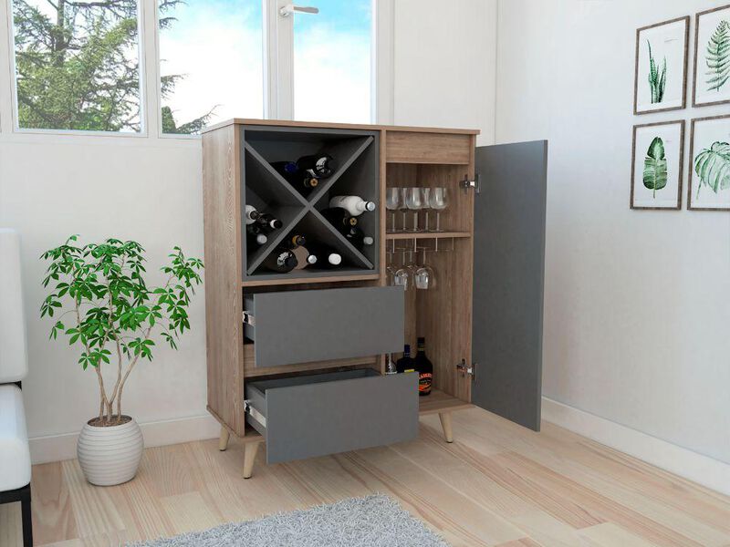 Bar Nashira Color Miel y Plata Oscuro con Espac... image number null