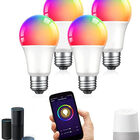 Pack 4 Focos Inteligentes Fratech WiFi Luz Blanca y RGB