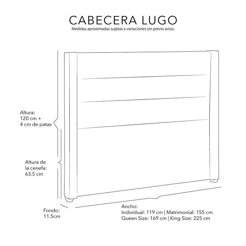 Cabecera Queen Size Dicasa Lugo Beige image number null