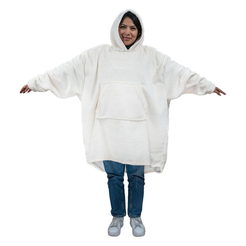 Pijama Adulto Unitalla Sudadera Cobija Crema image number null