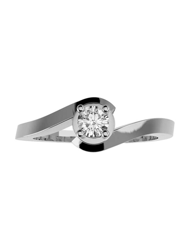 Anillo de Compromiso en Oro de 14K con Circonia... image number null