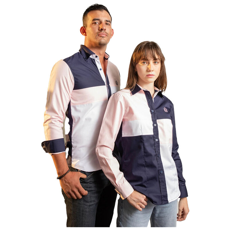 Blusa Blanca-Azul-Rosa LuQtari Talla CH image number null