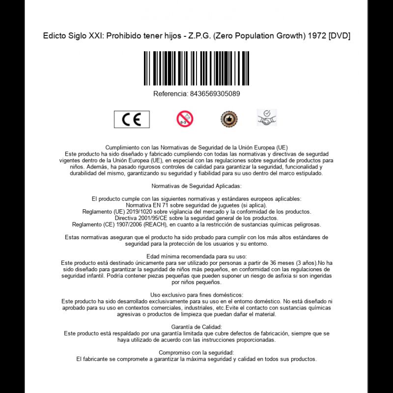 Edicto Siglo Xxi: Prohibido Tener Hijos - Z.p.g... image number null