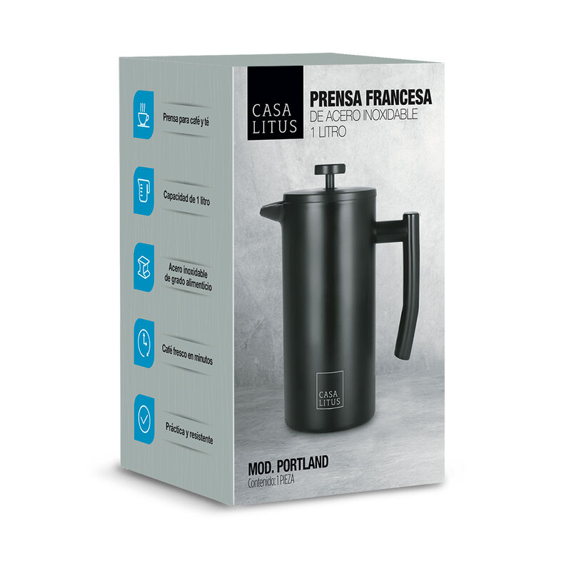 Cafetera Prensa Francesa de Acero Inoxidable Do... image number null