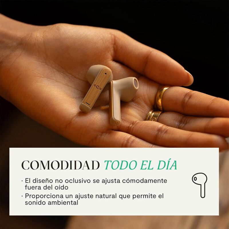 Aud&iacute;fonos Zion Cream The House of Marley Inal&aacute;m... image number null