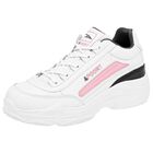 Apoort Tenis urbano para mujer blanco rosa negro