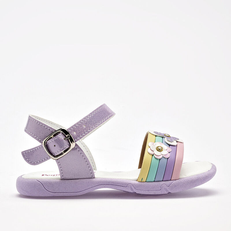 Chaparrin sandalia para beb&eacute; lila multicolor co... image number null