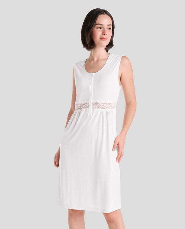 Camis&oacute;n Corto de Mujer con Encaje y Botones Mar... image number null