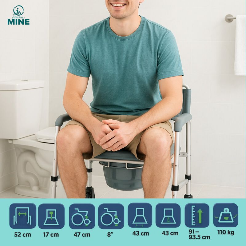 Silla para Ducha y Ba&ntilde;o con Cubeta 3 en 1 | Ple... image number null